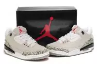 sport air jordan 3 anti-fourrure hommes chaussures nouveau gris blanc